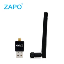 ZAPO 150Mbps Usb 2.4G WIFI-адаптер Высокоскоростная 802.11n / g / b Беспроводная сетевая карта антенны 2dbi Lan Ethernet для настольных ноутбуков