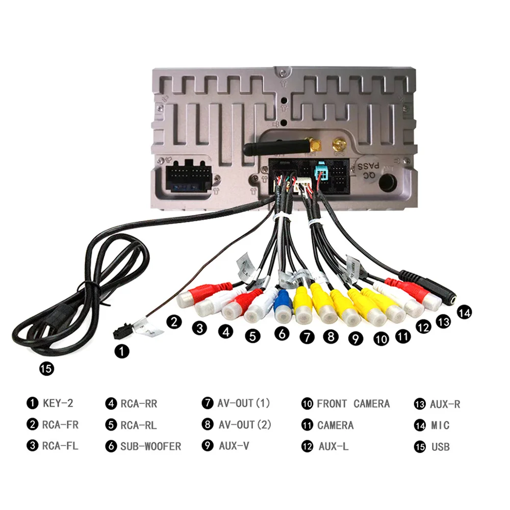 Eunavi Octa Core Universal Autoradio Multimedia 2Din Android 8,1 Car Radio reproductor de Dvd estéreo Gps Navi + wifi + bluetooth en Dash