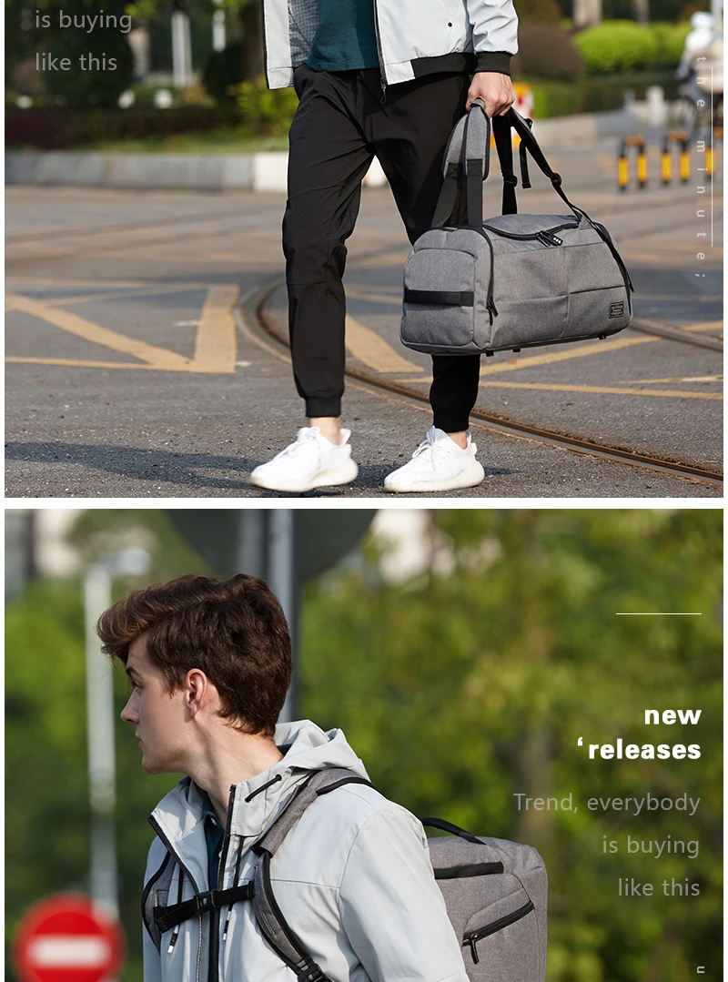 35L Men 2 in 1 Travel Bags for Handbag and Backpack New big Capacity 2018 brand Fashion Duffle Bag Anti theft hand luggage bag 22