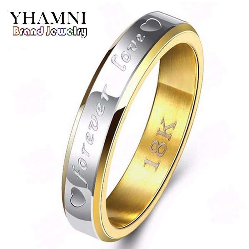 YHAMNI Classic Forever Love Ring Gold Jewelry Wedding Rings For Women
