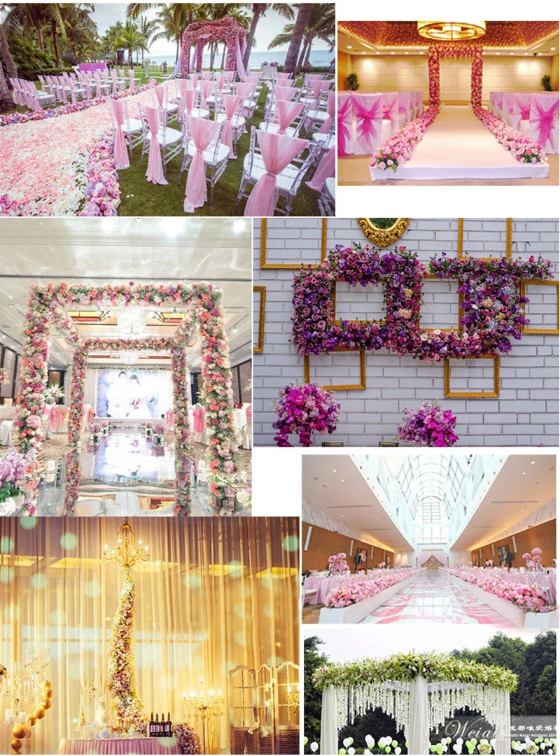 JAROWN Simulation Rose Head Artificial Curled Rose Flower Head DIY Wedding Arch Background Wall Arrangement Material Accessories