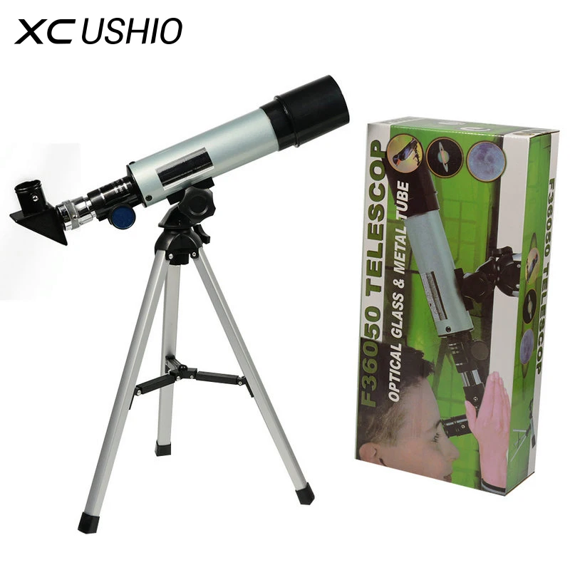 Outdoor Refractive Astronomical Telescope with Portable Tripod HD Monocular Spotting Scope 360/50mm Telescopio New Year Gift Outdoor Refractive Astronomical Telescope with Portable Tripod HD Monocular Spotting Scope 360/50mm Telescopio New Year Gift