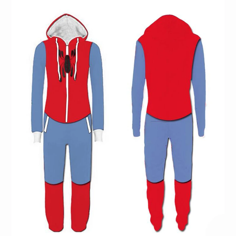 

Deadpool Spider-man Homecoming Cosplay Pajamas Costume Adult Cartoon Flash Man Jumpsuits Pyjamas Deadpool Pajamas Suits Fashion