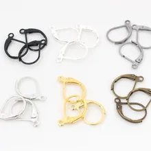 15*10 мм 50 шт., высокое качество, 6 цветов, латунные французские крючки для сережек, проволочные настройки, базовые настройки