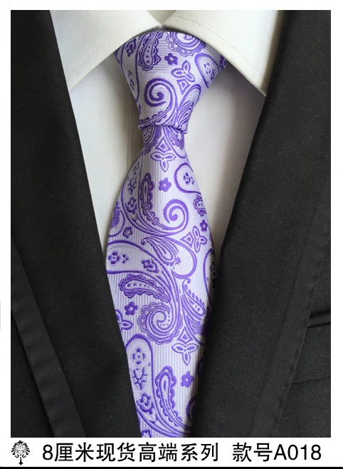 Мужские галстуки, черные галстуки, аксессуары для одежды, костюм, Свадебная вечеринка, полосатые галстуки для мужчин, модные подарки, галстук, шелковый галстук-платок - Цвет: A018