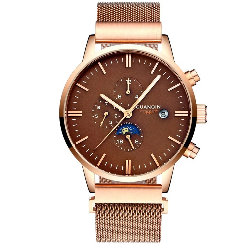 

GUANQIN GJ16045 2017 Luxury Top Brand GUANQIN New Watches Men Fashion Mechanical Wrist Watches Waterproof Automatic Calendar