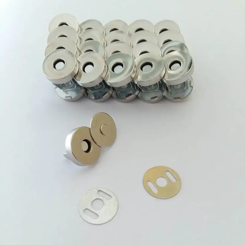10 компл./лот 14 мм Магнит кнопки для магнитной Сумки из натуральной кожи сумка Одежда кошелек швейная Скрапбукинг пуговица для одежды