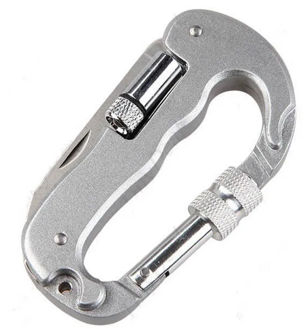 100 pcs Outdoor multifunctional climbing carabiner knife paracord