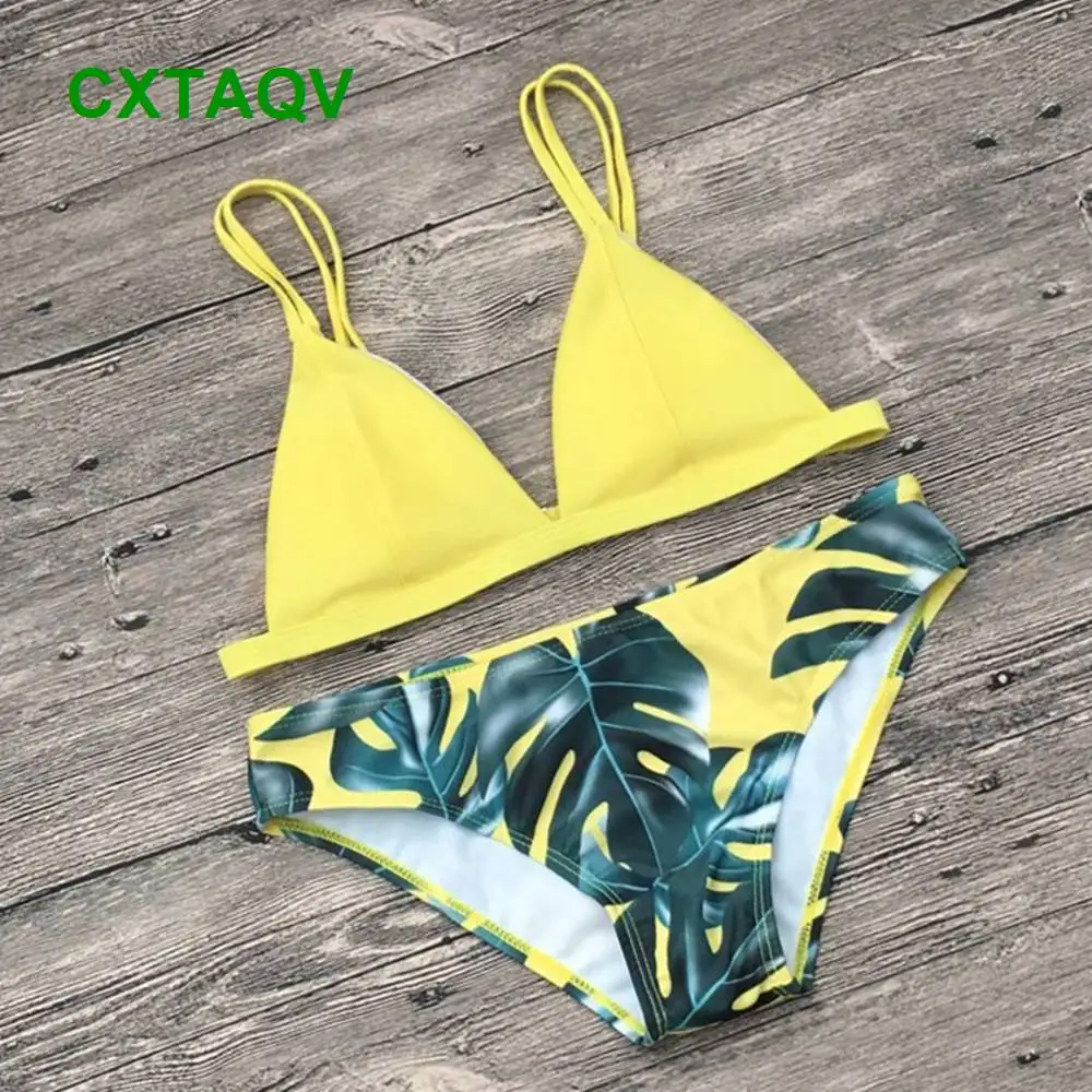 pink and yellow bikini