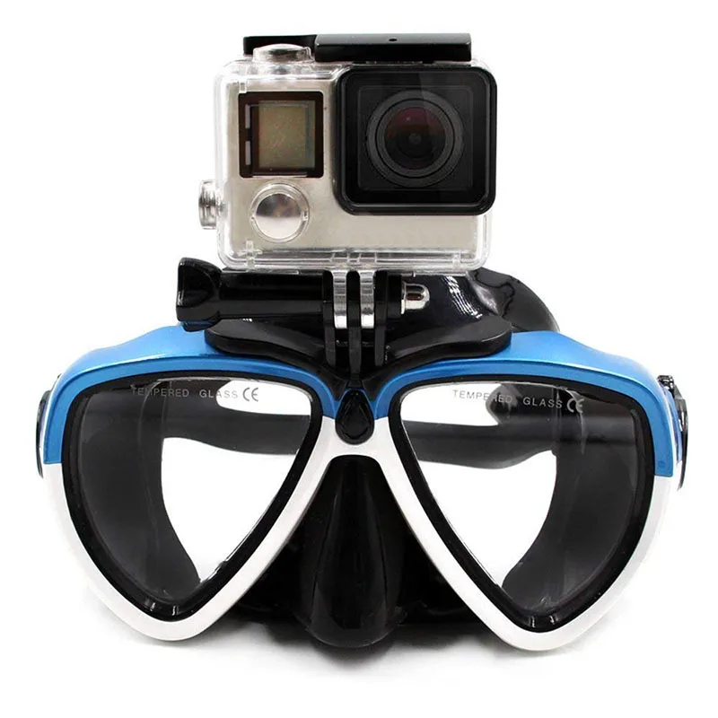 

Diving Mask Goggles Silicone Glasses for GoPro Hero 7 6 5 4 Yi Xiaoyi 4K SJCAM EKEN DJI OSMO Action Camera Scuba and Snorkelin