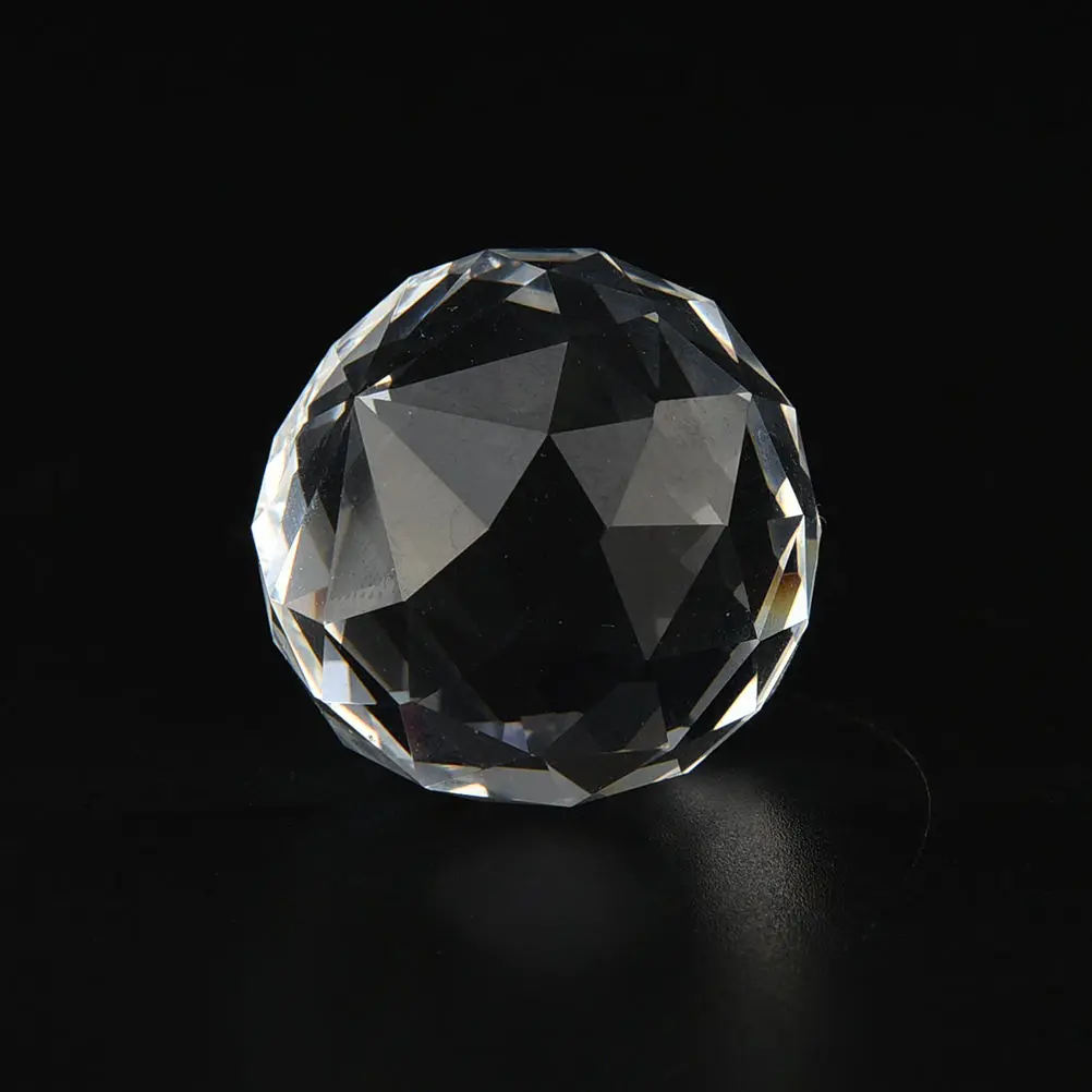 Струйное 30x35 мм люстра мяч Drop Crystal Стекло светильник подвесной Свободные Spacer бисера Clear