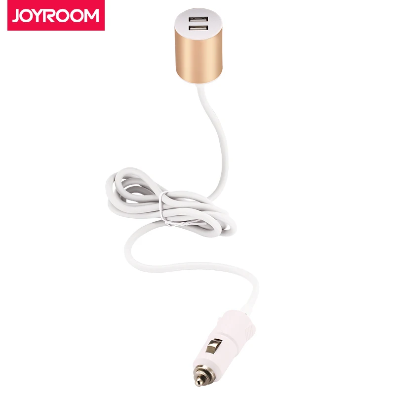 Car Charger with 1.5m Cable 2 USB 2.1A max output Back