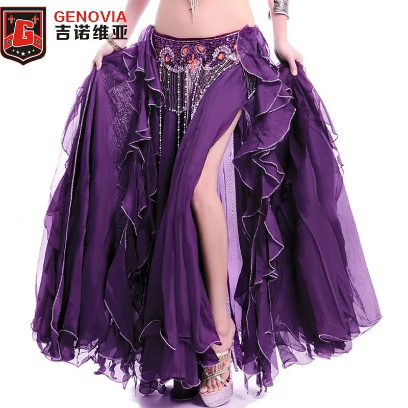 

belly dance Costume 2 layers with slit skirt 12 colors