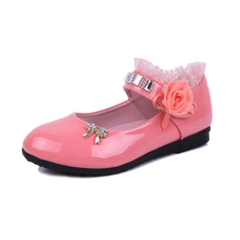 

1-12 Years Girls Glitter Sequins Shoes Floral Children Wedding Party Wear Princess Shoes Girls PU Leather Shoes Kids Sneakers