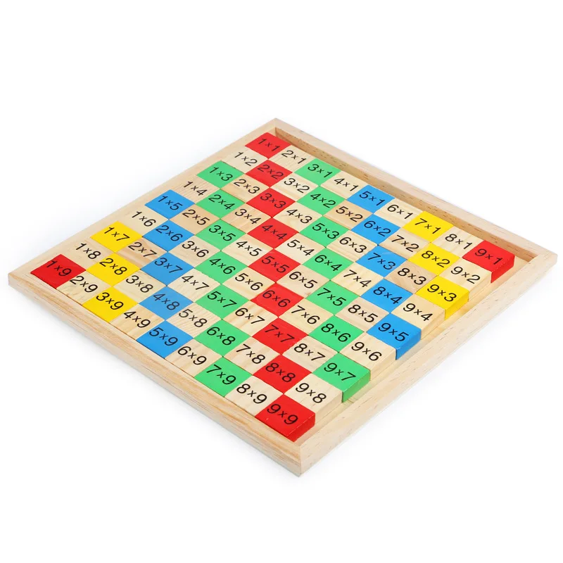  Wooden Montessori Math Materials Multiplication Table Educational Learning Toys for 3 Years Old Jug