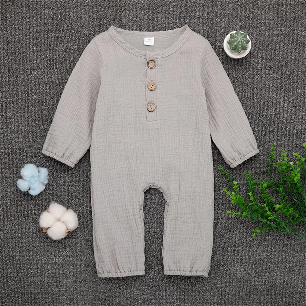 Хлопковый комбинезон для маленьких мальчиков и девочек, мягкая одежда для детей 0-24 месяцев