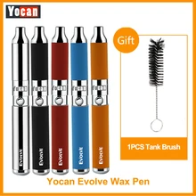 Yocan Evolve набор вощеных стержней в 650 мАч Pyrex стекло с полным металлическим эго и 510 резьбой сухой травы испаритель электронная сигарета