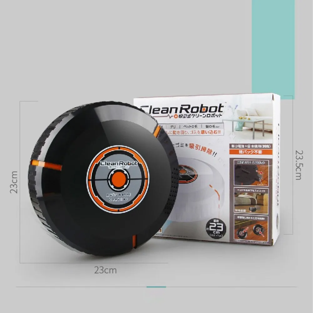 

Floor Cleaner Smart Cleaning Robot Battery Powered Automatic Robotic Portable Home Floor Vacuum Cleaner Dust Sweeper BLACK