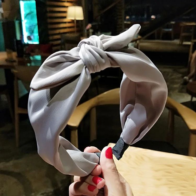7 Haimeikang Hairband кроличьи уши ткань лук ободок девушки женщины волосы обруч ленты аксессуары для повязки на голову для Девочки Головные уборы - Цвет: 7