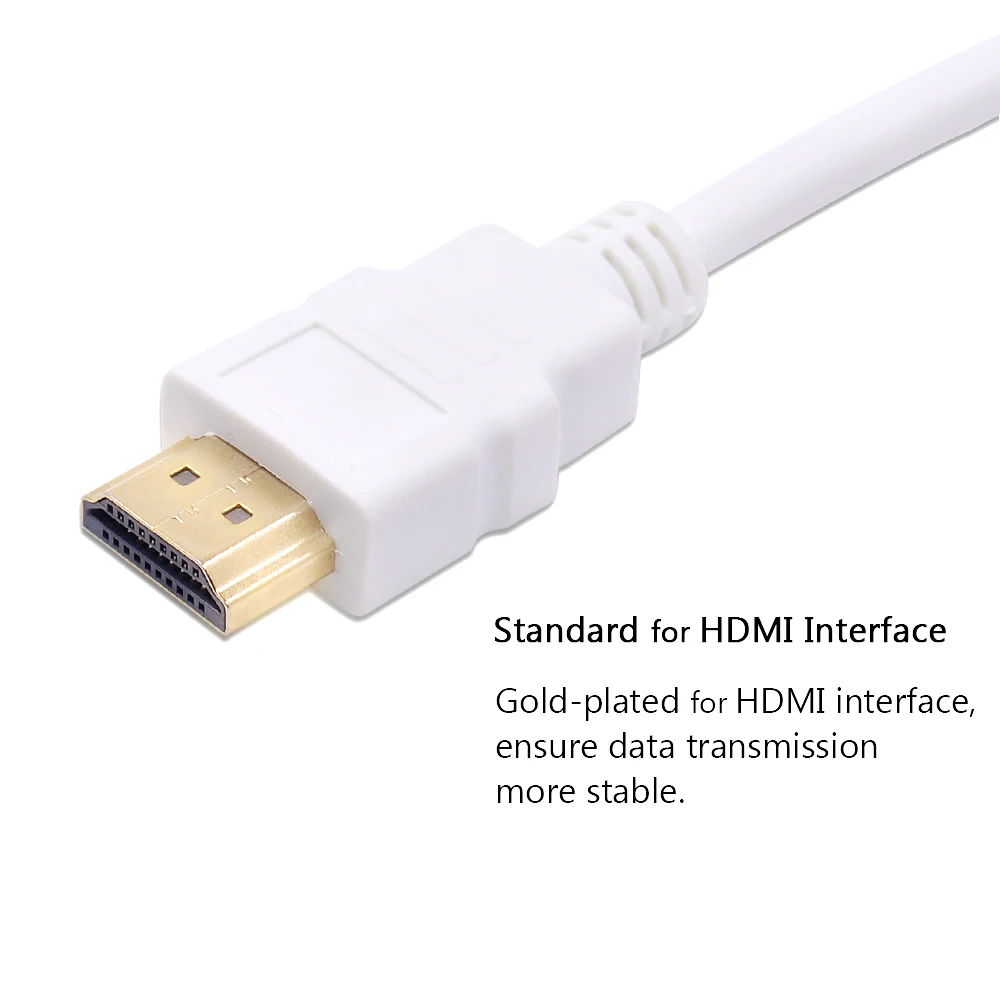 CHIPAL 10 шт для HDMI в VGA конвертер HDMI2VGA кабель адаптер ПК настольный ноутбук планшет HD