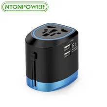 NTONPOWER Universal Travel Adapter All in One International Power Adapter Socket Charger with 2 USB Ports Works in 150+Countries NTONPOWER Universal Travel Adapter All in One International Power Adapter Socket Charger with 2 USB Ports Works in 150+Countries