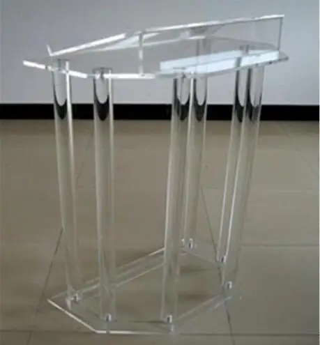 

Free Shipping lectern Transparent Modern Design Cheap Acrylic Lectern Speak Rostrum Modern Elegant Floor Standing