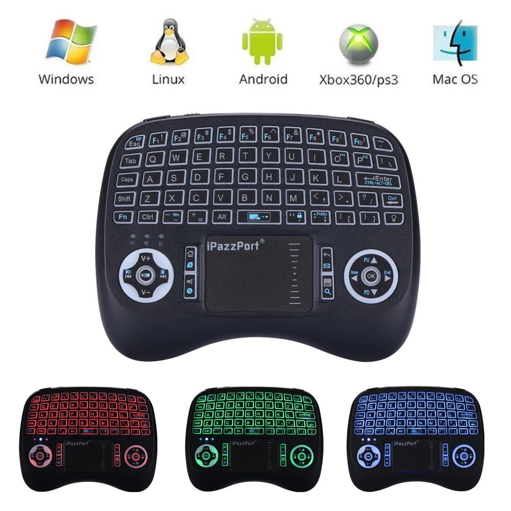 Goedkoop Backlit Mini Draadloze Toetsenbord 21TL 2.4 Ghz Engels Russische Lucht Muis Touchpad Afstandsbediening Voor T9 H96 Max Android Smart tv Box