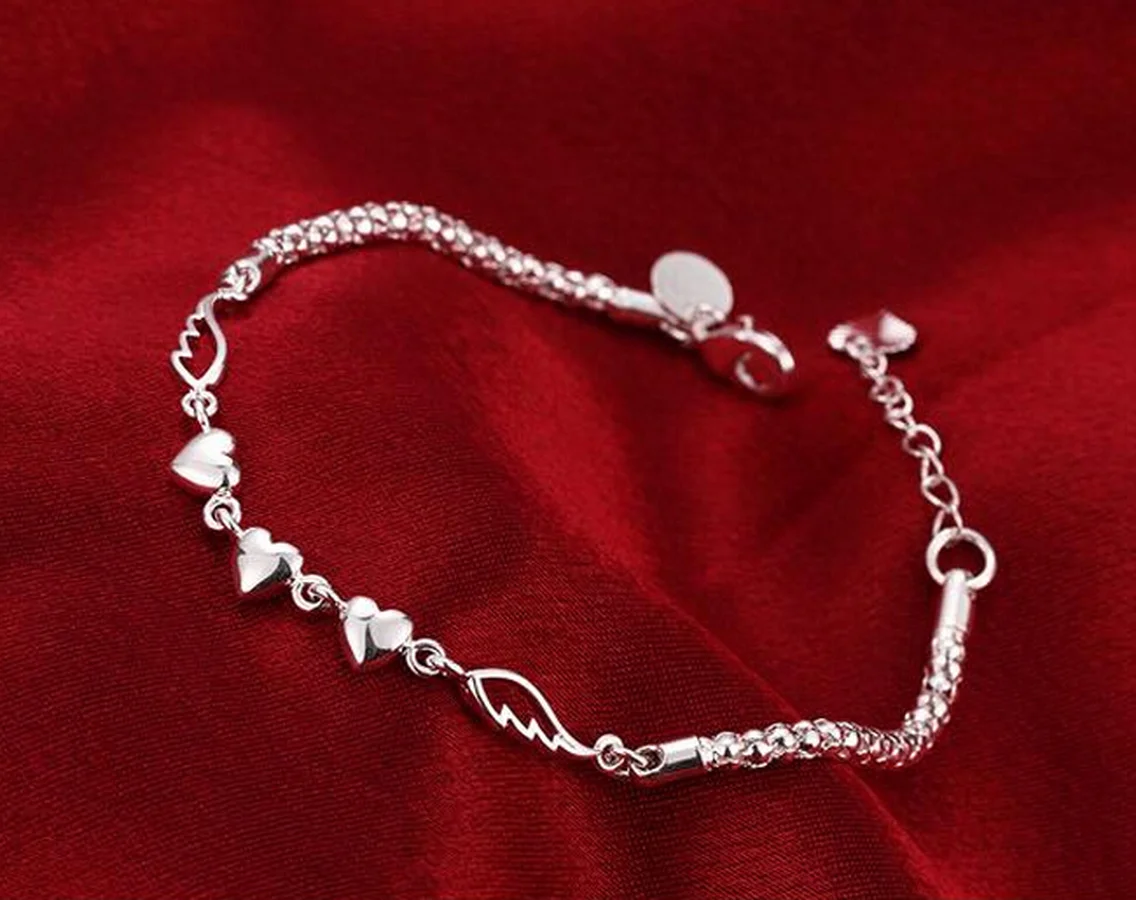 Женские Подвески, красивый браслет, серебряный милый модный для женщин, Свадебный красивый браслет, ювелирные изделия, h365