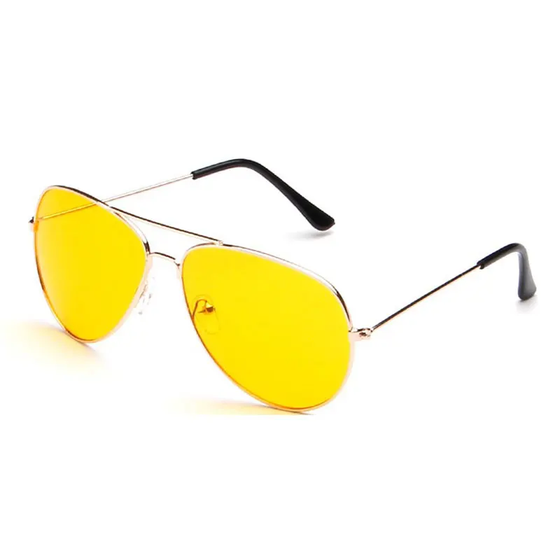 

EYCI Unisex Aviation UV400 Cycling Night Vision glasses Driving Yellow Lens Classic Vision Driver Safety glasses For Men Women
