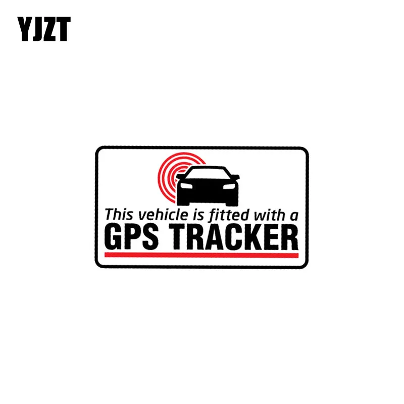 

YJZT 11.4CM*6.5CM Car Styling Reflective THIS VEHICLE IS FITTED WITH A GPS TRACKER Warning Mark Car Sticker C1-7595