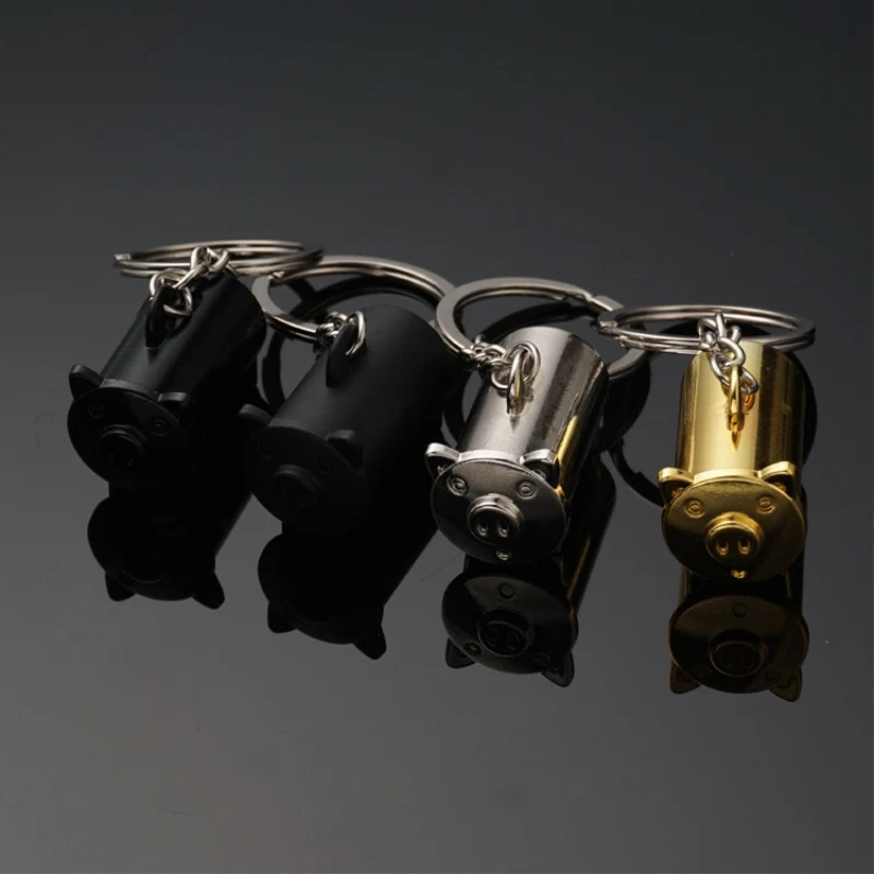 

3 Colors New Design Diy Handmade Keyring Animal keychain Pig Chain Saving pot Accessory Money Box Model Charm Gift for Children