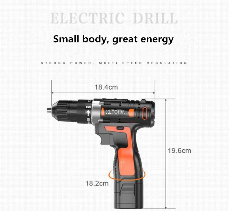 XLTOWN 12/16. 8/алюминиевая крышка, 25В электрическая отвертка с 2 batteryrechargeable литий-ионная батарея ручная дрель электроинструмент