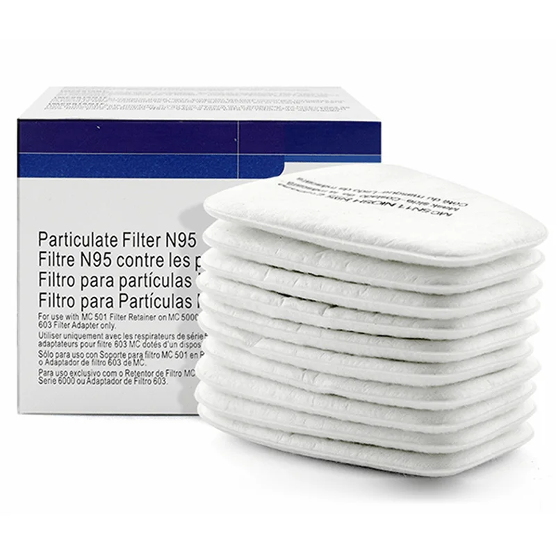 

10pcs/pack Filter Cotton Dustproof And Anti-fog Non-oily Particles N95 Dust Filter Cotton For Gas Dust Mask Accessories