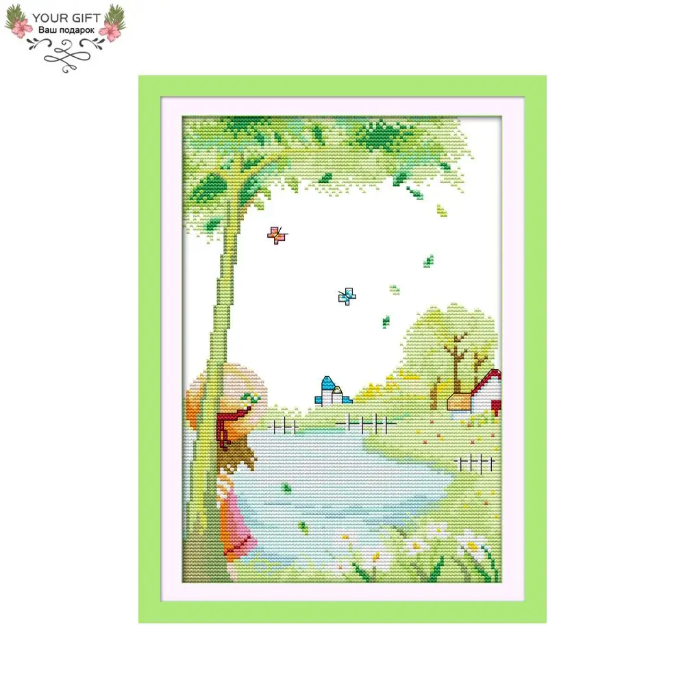 Your Gift F482 14CT 11CT Counted and Stamped Home Decor Rural Atmosphere Needlework Needlepoint Embroidery Cross Stitch kits | Дом и сад