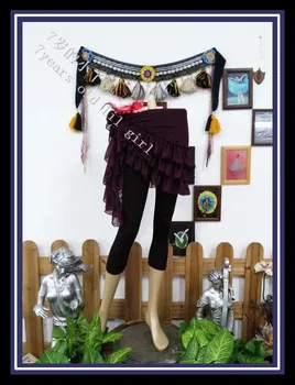 

belly dance belt hip scarf Transparent thin Gothic Tribal Belly Dance over scarf BL220-225