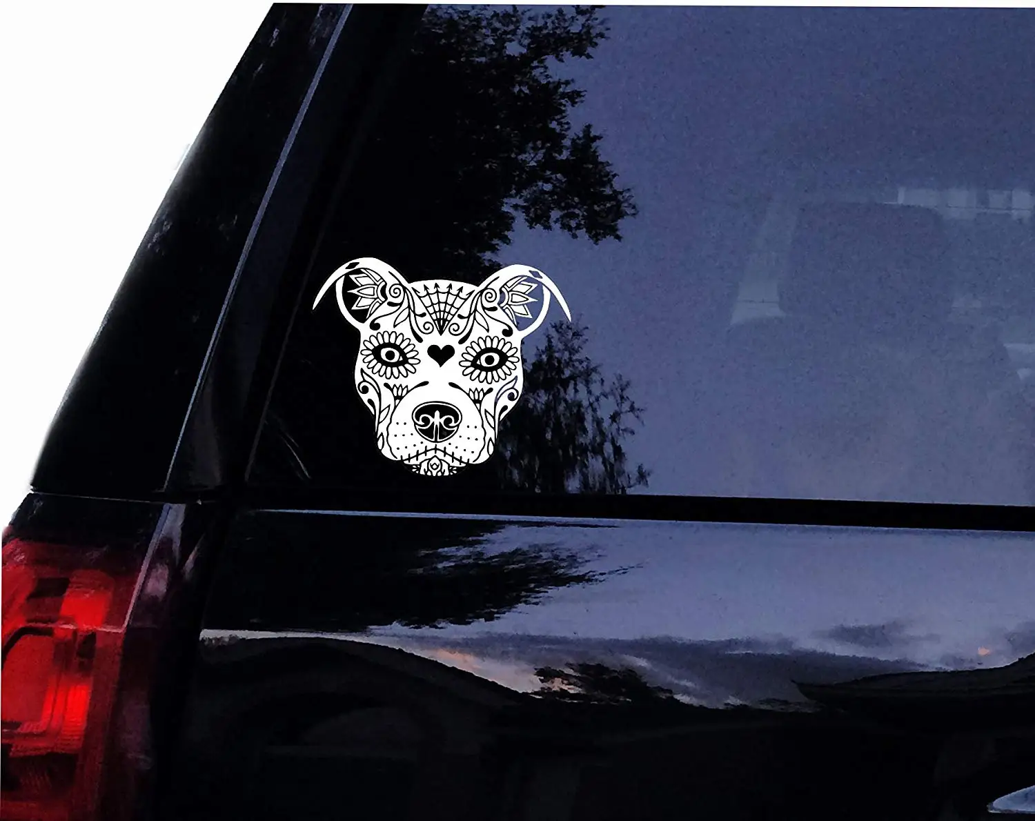 

Tshirt Rocket Sugar Skull Pit Face - Pit Bull Dog Terrier Vinyl Car Decal, Laptop Decal, Car Window Wall Sticker (6")