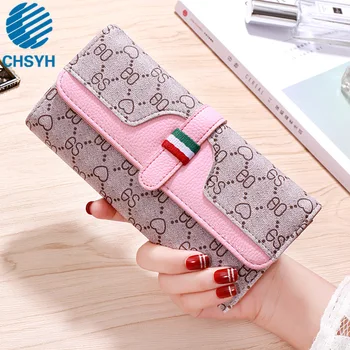 

Women Fashion Panelled Extend Wallet Wallet Female Long Fashion Small Fresh Lady Large Capacity Multifunctional Money Clip Tide