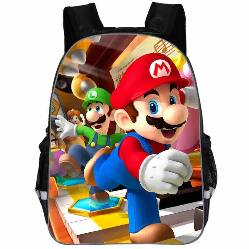 Новые школьные сумки с принтом Супер Марио, модные детские рюкзаки Mochila, повседневные сумки на плечо с изображением Марио, повседневные Рюкзаки для мальчиков