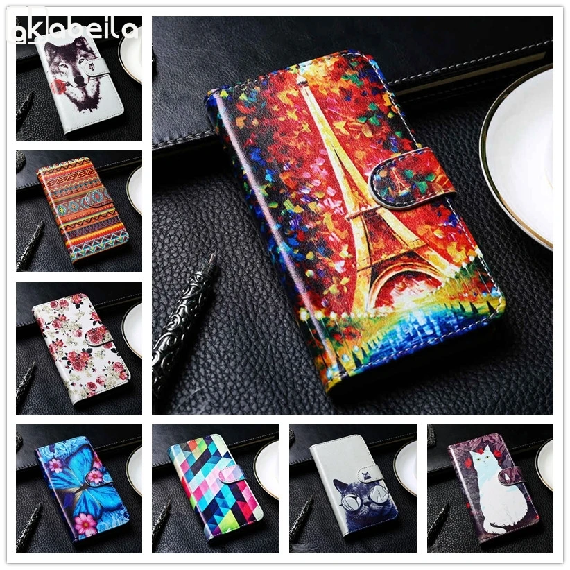 

Akabeila Patterned Case For Wileyfox X50 Swift 2 Swift2 Plus Cases Phone Cover Flip PU Leather Painted Anti-fall Shell Cover Bag
