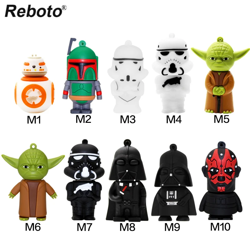 

Cartoon USB Flash Drive 8GB Star Wars Pen Drive 32GB Darth Vinda Pendrive 16GB USB 2.0 Memory Stick 64GB U Disk 4GB Gift Boy