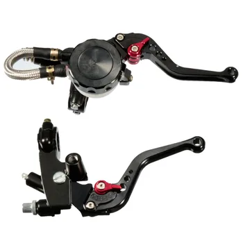 

New Styling 7/8 "Universal Motorcycle Brake Levers Clutch Master Cylinder Reservoir Kit Kit 5 Color Options Wholesale D15