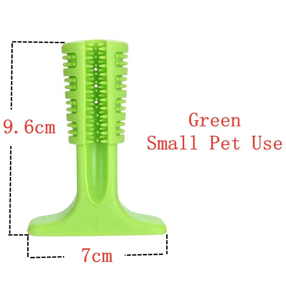 Жевательные игрушки для собак, зубная щетка для домашних животных, молярный очиститель зубов, чистящая палочка для собак, щенков, уход за зубами, товары для домашних собак - Цвет: green small