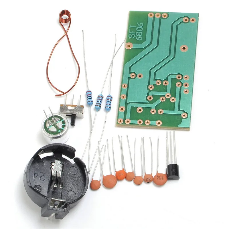 Electronic DIY Kit FM Transmitter Module Frequency Modulation Wireless Microphone Board Parts Kits Simple Production Suite