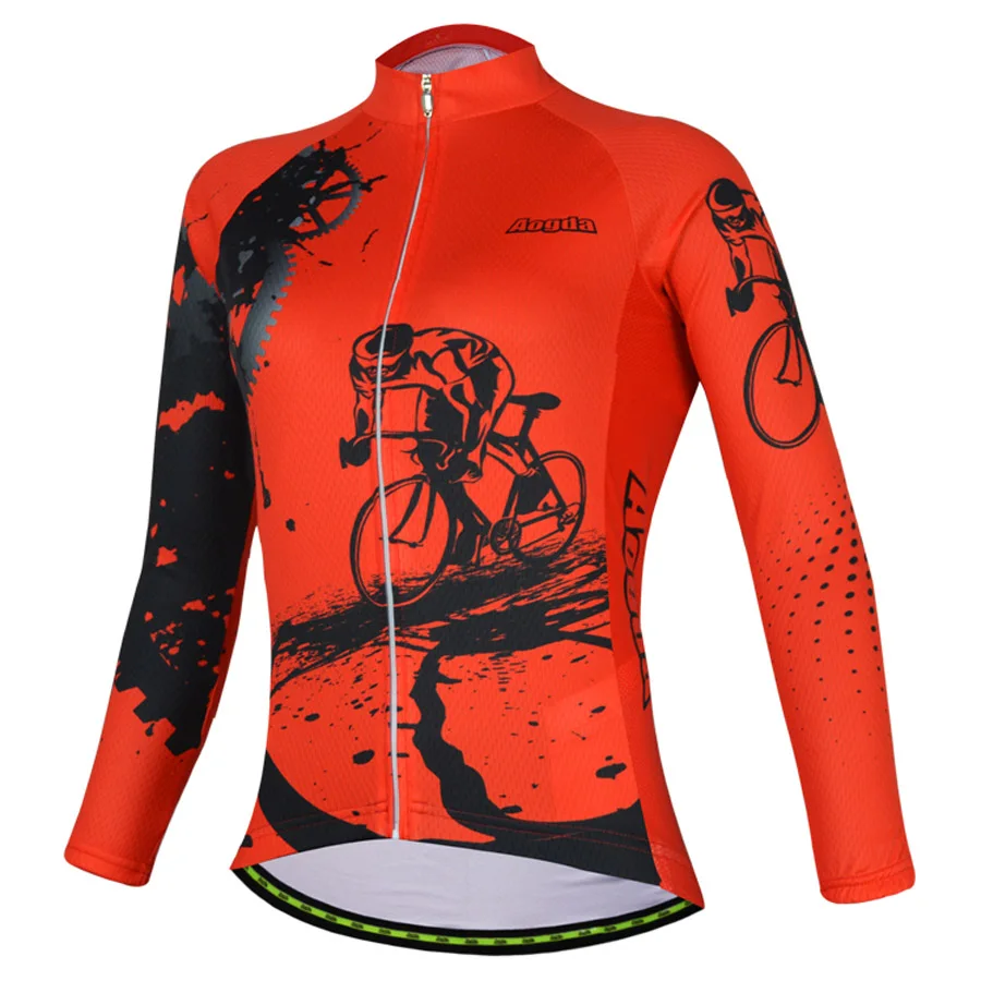 Aogda, красная велосипедная майка с длинным рукавом, женская, весна-осень, велосипедная рубашка, одежда для велоспорта, топы, одежда для велоспорта, Camisa Ciclismo - Цвет: jersey-3