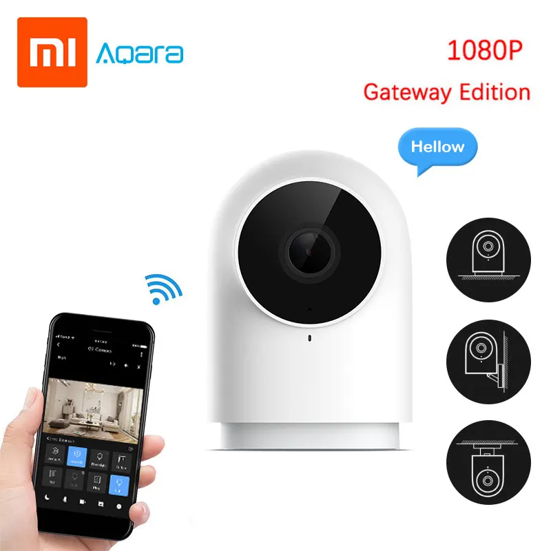 

Xiaomi Mijia Aqara G2 Gateway Smart Camera 1080P HD Night Vision AI Discern Motion Detection As Smart Device Control Center