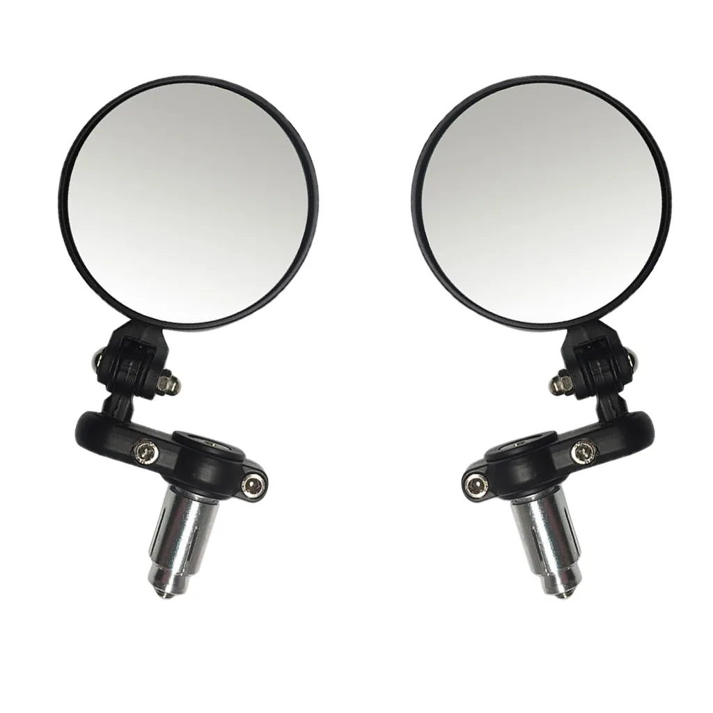 Складное зеркало заднего вида для мотоцикла черного цвета, Круглый 7/8 стержень, зеркало заднего вида, боковое зеркало 19Mar12