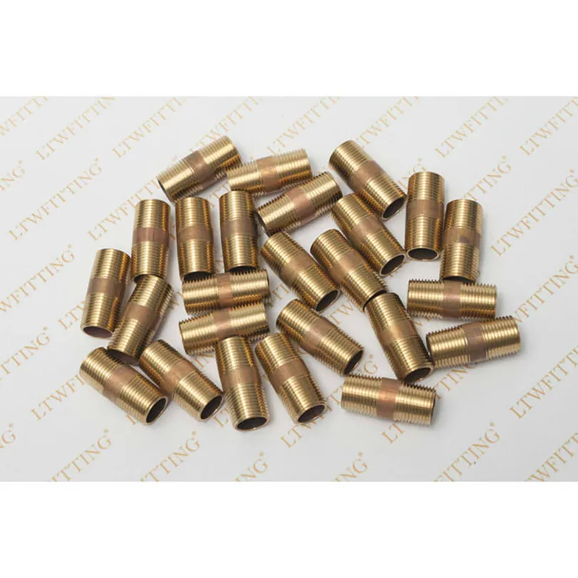 LTWFITTING Латунная Труба " Длинный ниппель фитинг 3/8 Мужской NPT Воздух Вода