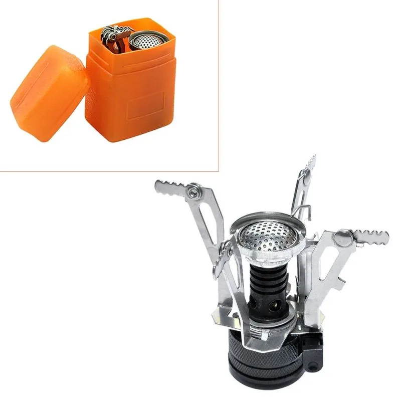 Outdoor Picnic Burners Stove Camping Gas Stove Portable Folding Mini Burners Stoves New Super Lightweight With Box Hot Sale