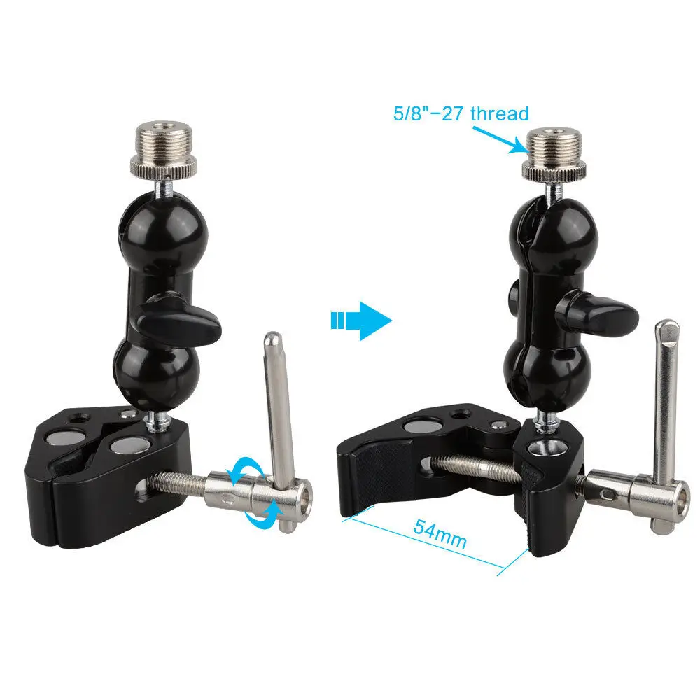 Crab clamp  _Mini Ball Head _Camera Mount _for _microphones (6)