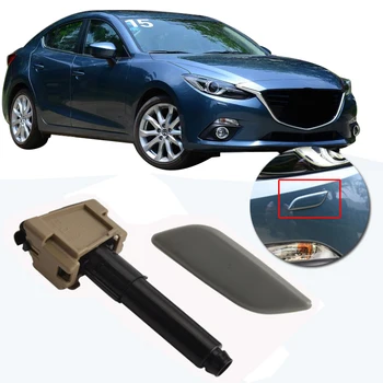 

CAPQX Headlight Headlamp Water Nozzle Washer & Cover Cap BKC6-51-82XAL1 BKC6-51-8H1F For NEW Mazda 3 M3 Axela 2014 2015 2016